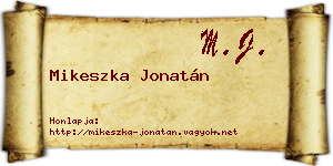 Mikeszka Jonatán névjegykártya