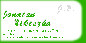 jonatan mikeszka business card